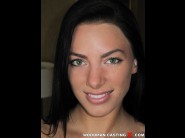 Juelz ventura is sited on a sofa, legs appart and looking at you