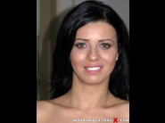 Vicky love is sited on a sofa, legs appart and looking at you