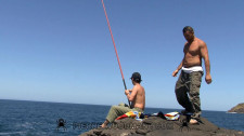 Vayana - XXXX - beach rocks + 2 boys