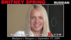 Look at Britney Spring getting her porn audition. Erotic meeting between Pierre Woodman and Britney Spring, a  girl. 