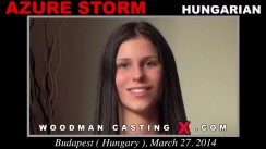Download Azure Storm casting video files. A  girl, Azure Storm will have sex with Pierre Woodman. 